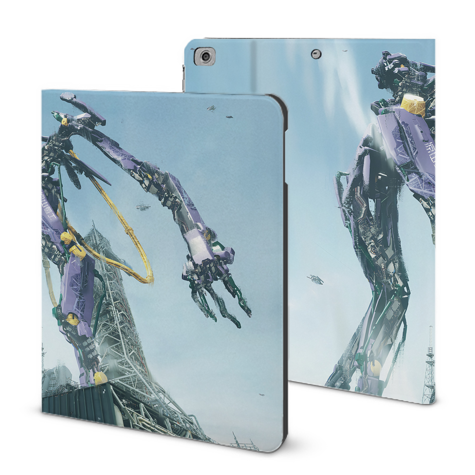 （画像用） EVA 新世紀エヴァンゲリオン IPad ケース ブック型 PUレザー TPU 耐衝撃 軽量 薄型 ペン収納なし 全面保護 IPad 各モデル対応
